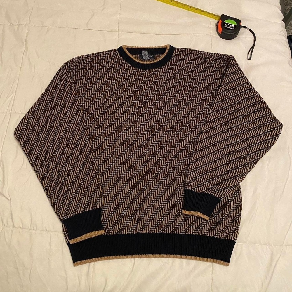 Blue and gold vintage Van Heusen sweater L‎